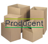 Napis Producent na tle kilku kartonów